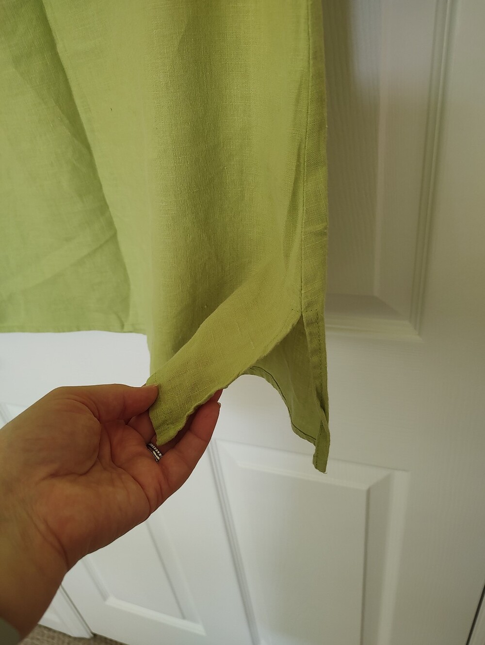Flax Linen Green Tank Top M - Picture 4 of 9